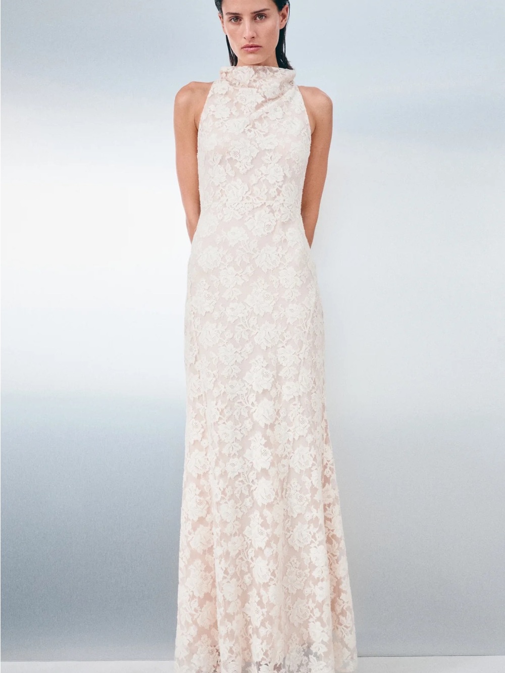 Shona Joy Presley Lace Maxi Dress - Tapioca